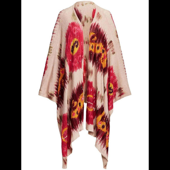 [SOLD] RALPH LAUREN PURPLE LABEL Sz XS - S Ruana Ikat Sequin Shawl COLLECTION - Picture 11 of 11